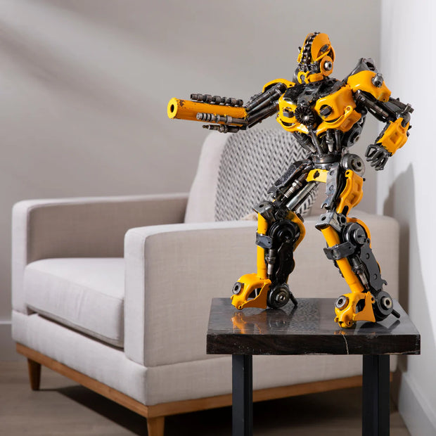 22" Bumblebee Inspired Recycled Metal Sculpture