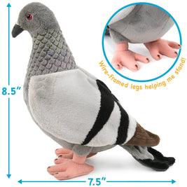 Pepper The Pigeon | 8.5 Inch Stuffed Animal Plush Bird