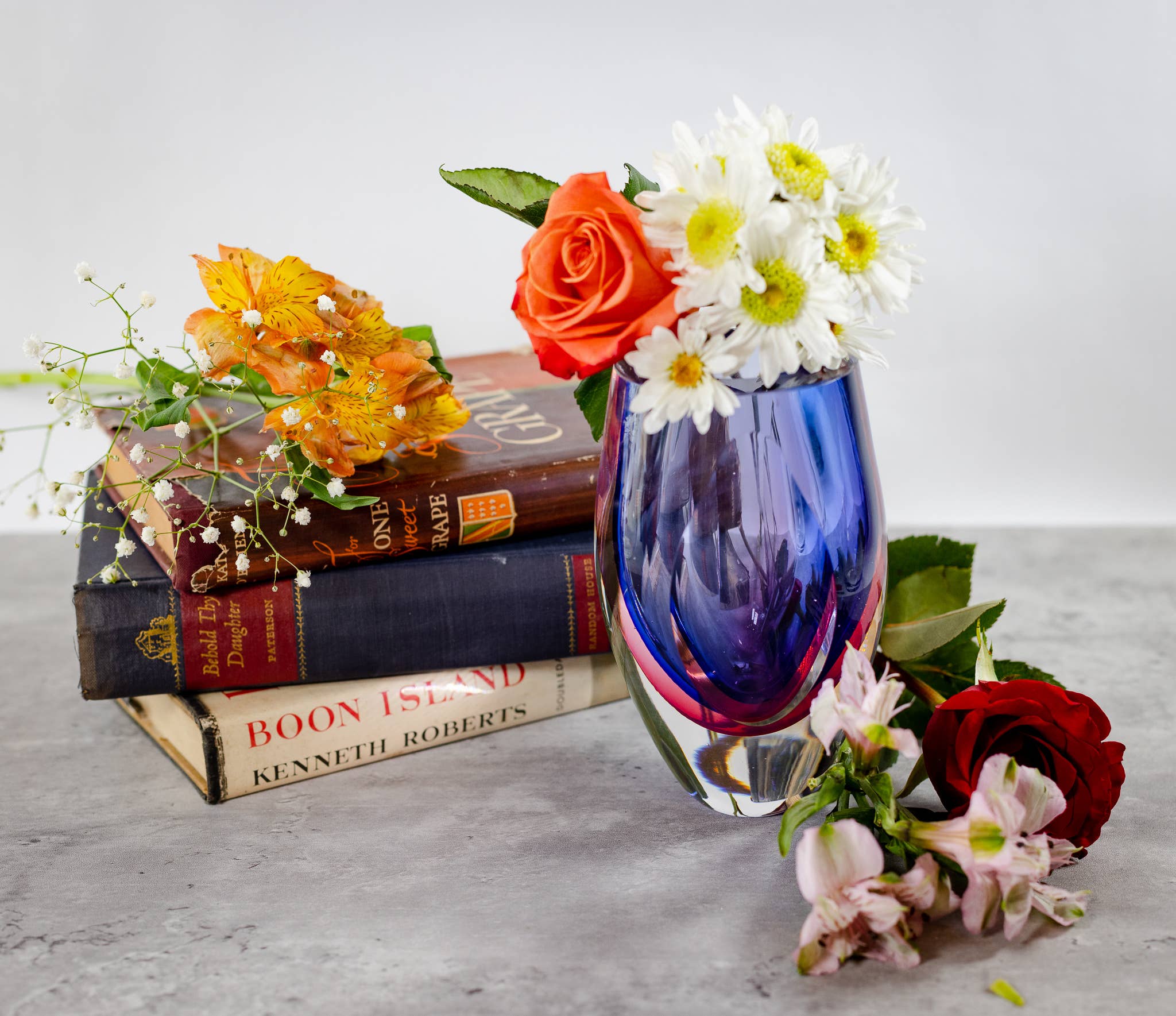 Astra  Murano Style Art Glass Violet  6