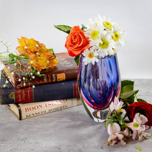 Astra  Murano Style Art Glass Violet  6