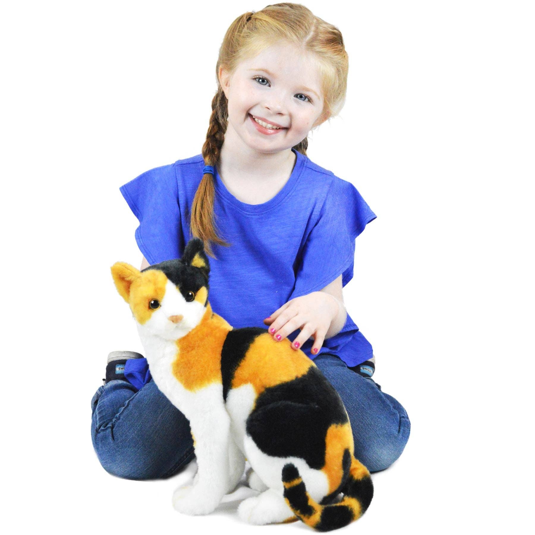 Catalina The Calico Cat | 14 Inch Stuffed Animal Plush | By TigerHart Toys