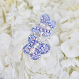 Periwinkle Butterfly Studs