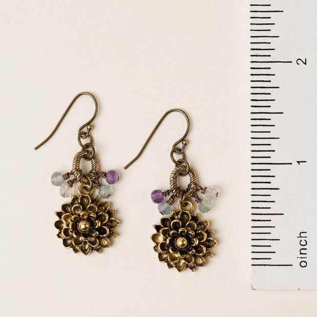 Aspire Flourite Cluster Earrings