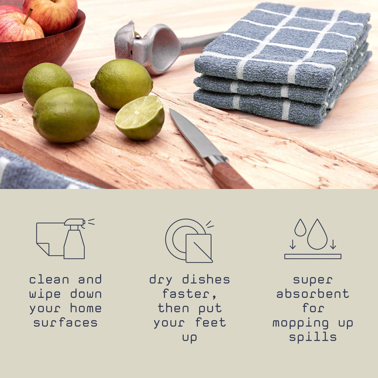 Terry Kitchen Towels – Eco-Friendly Cotton Dish Towels