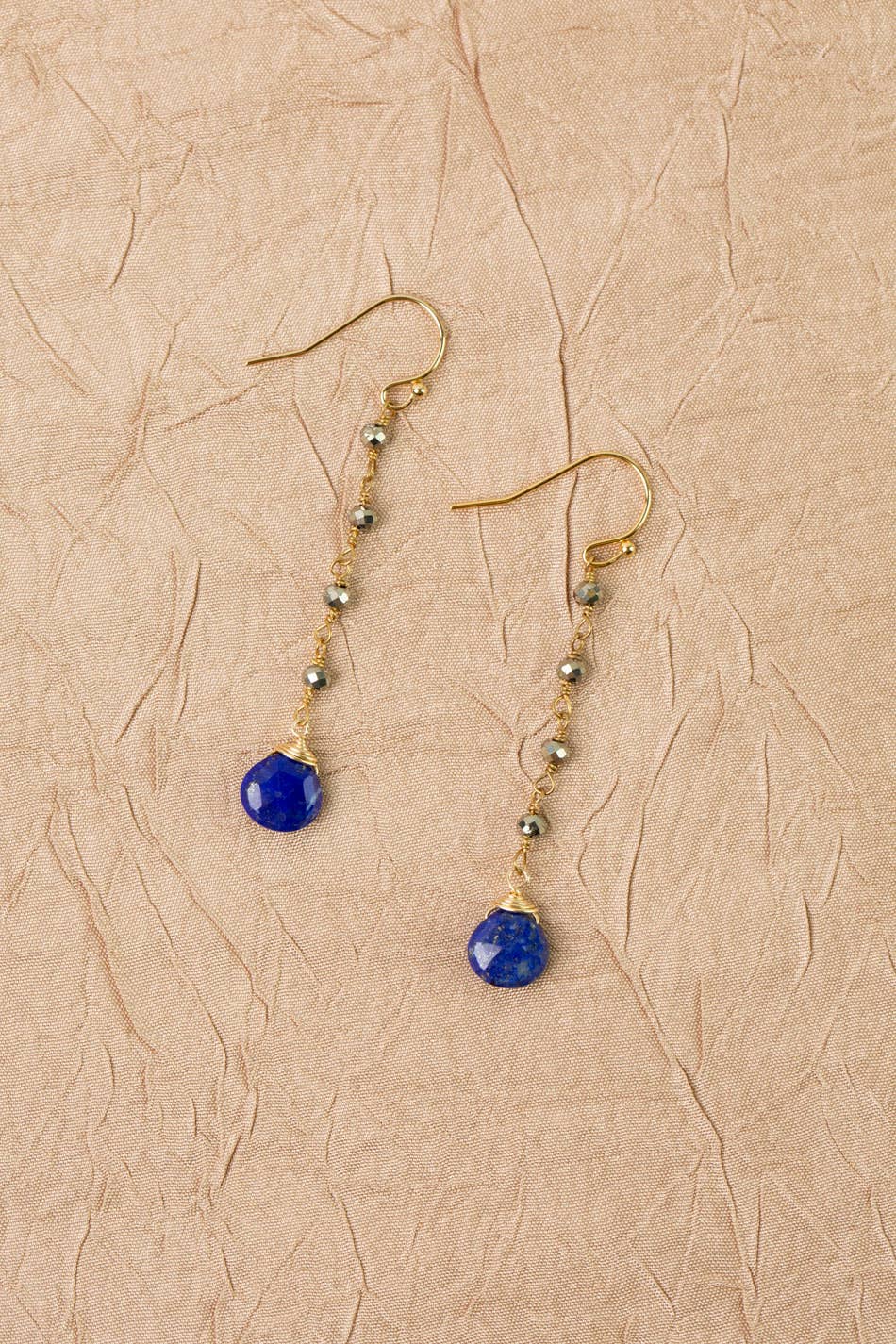 Blue Moon Lapis Simple Earrings