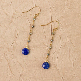Blue Moon Lapis Simple Earrings