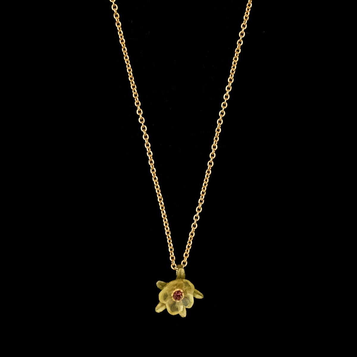 Yellow French Bouquet 16" Adj. Pendant + Ring Set