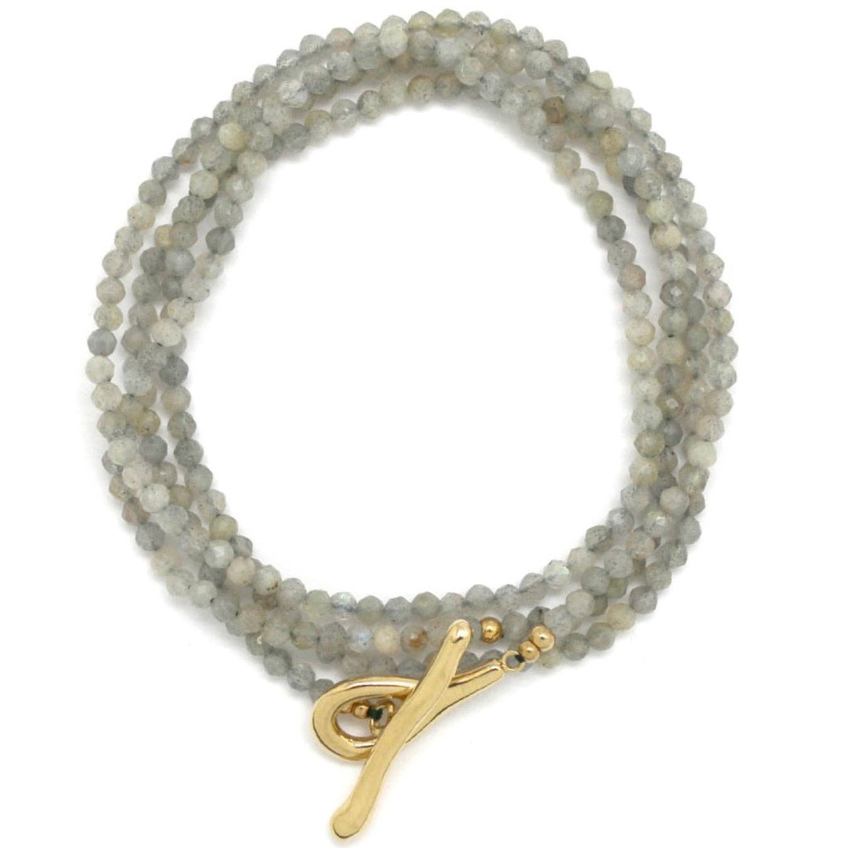 Luxury Faceted Labradorite Stone Long Necklace