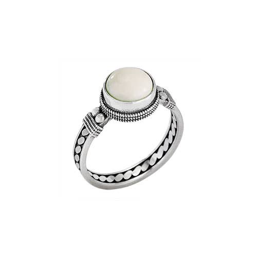 Lemon Sorbet Chrysoprase Sterling Silver Ring - Size 9