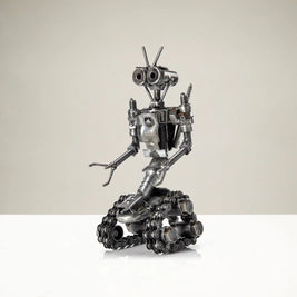 Johhny-5 Inspired Recycled Metal Sculpture