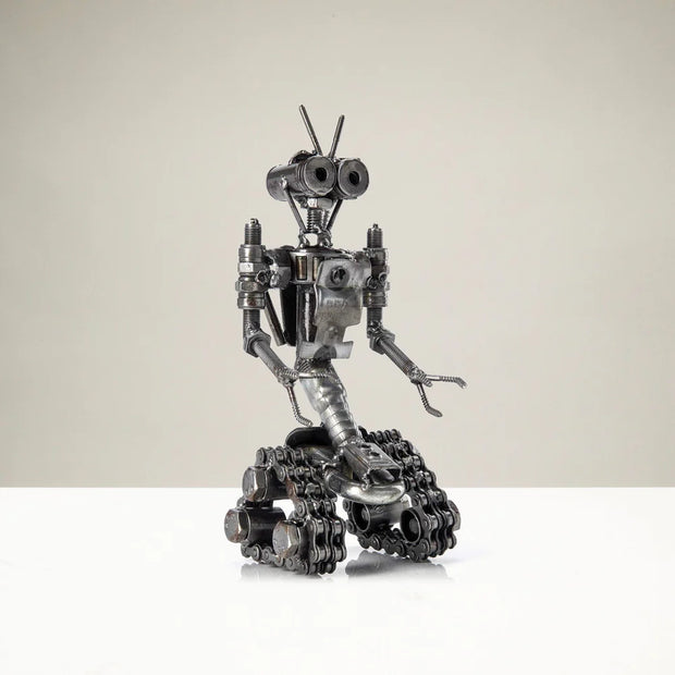 Johhny-5 Inspired Recycled Metal Sculpture