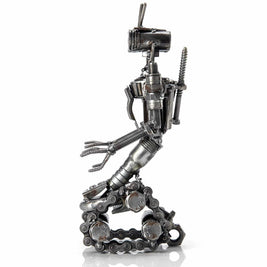 Johhny-5 Inspired Recycled Metal Sculpture