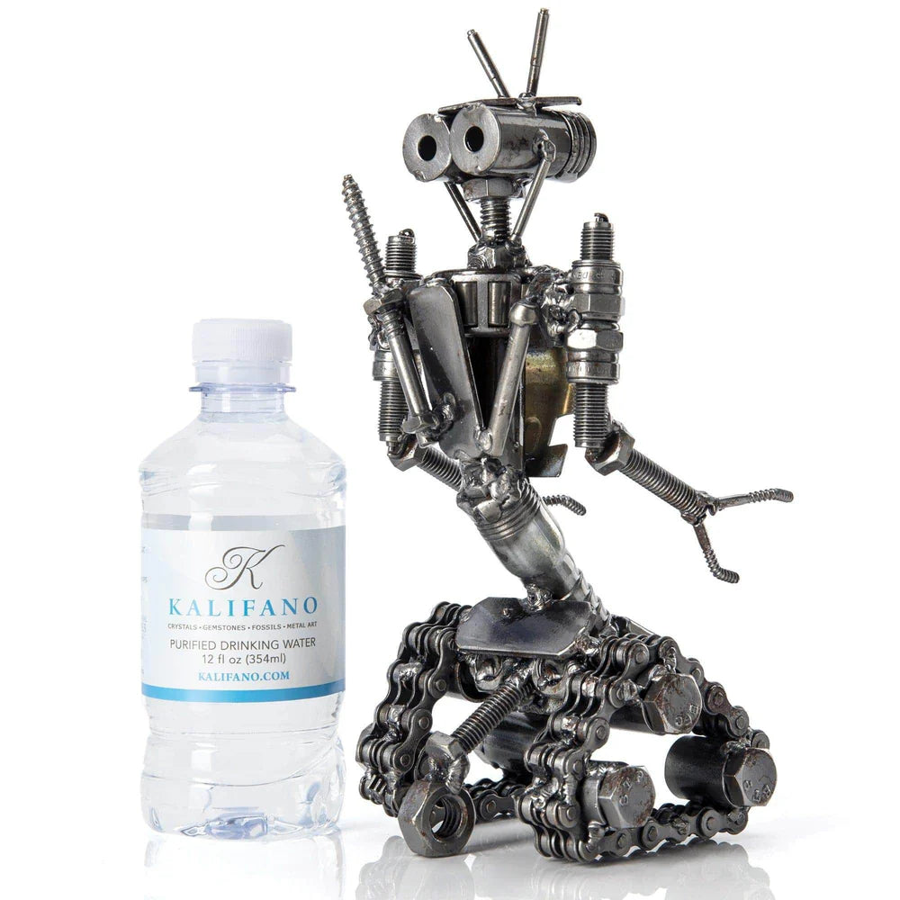 Johhny-5 Inspired Recycled Metal Sculpture
