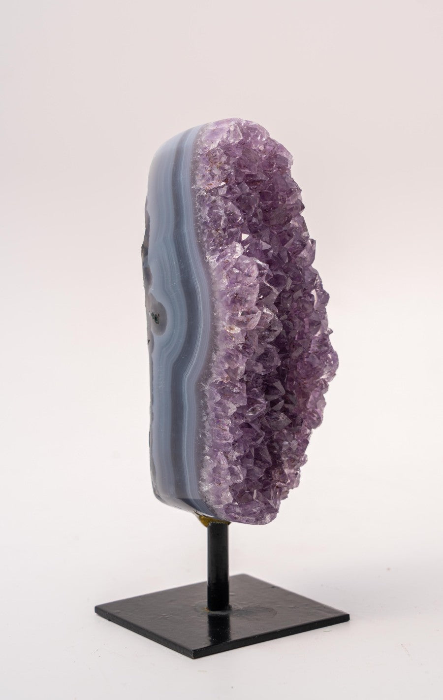 Polished Amethyst on Metal Stand A