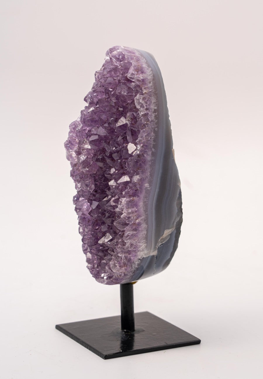 Polished Amethyst on Metal Stand A