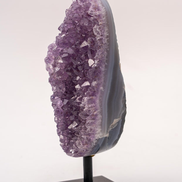 Polished Amethyst on Metal Stand A